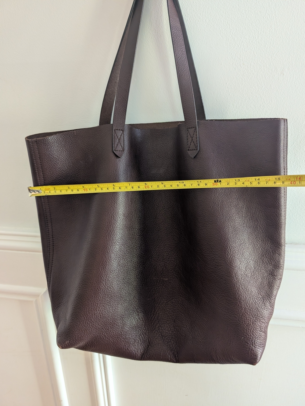 Madewell Dark Brown Leather Tote - Picture 9 of 10